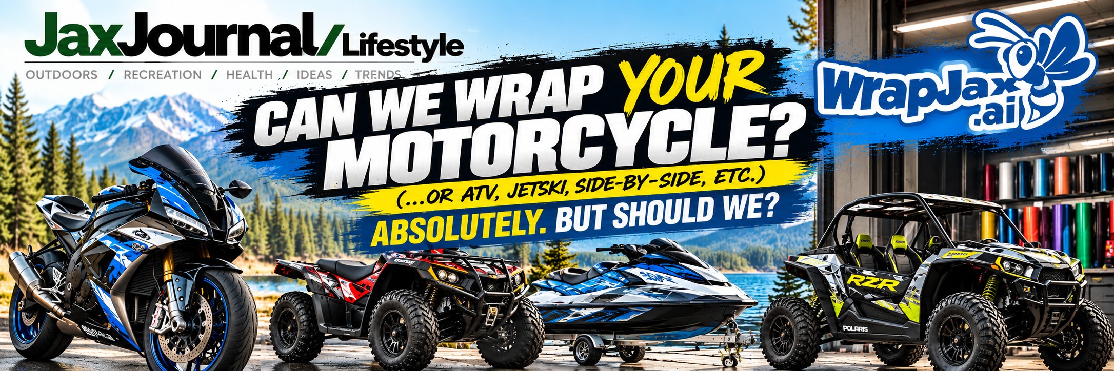 Motorcycle ATV Jetski Side by Side Wraps